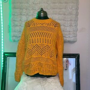 Rag and bone brand new with tags cotton blend knit crochet sweater it is NWOT